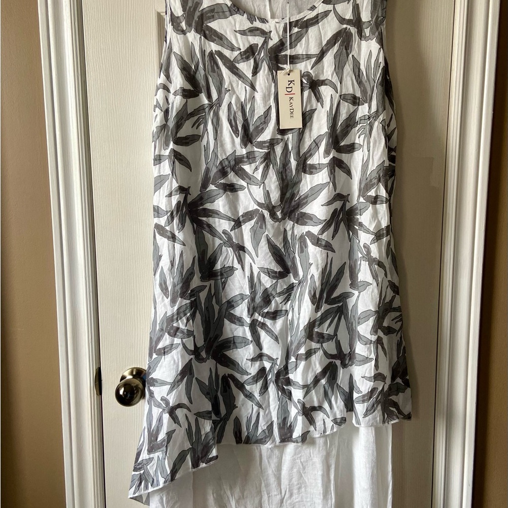 Gray and White Women's dress XXL BNWT